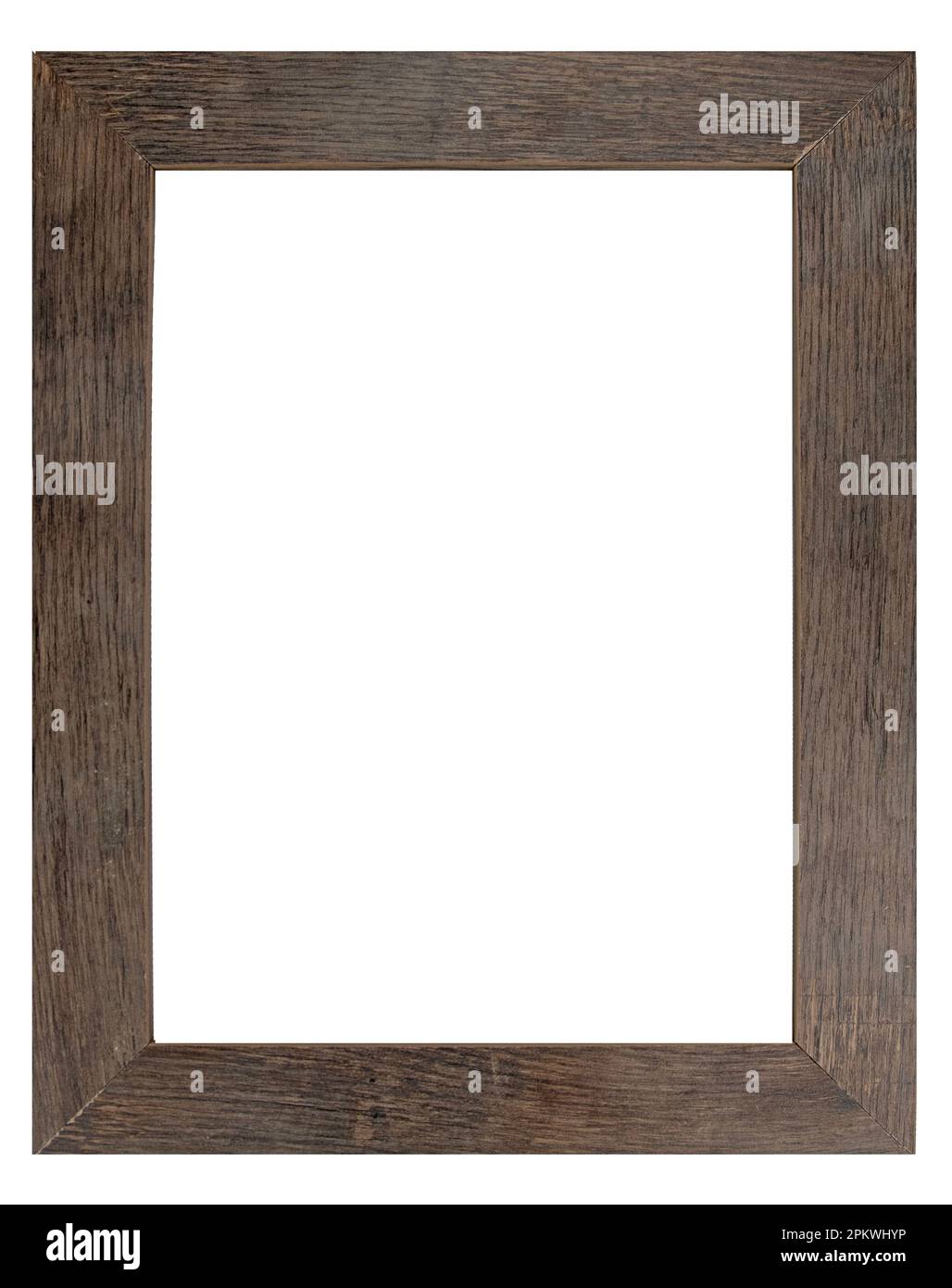 Old wooden picture frame isolated on white background Stock Photo - Alamy