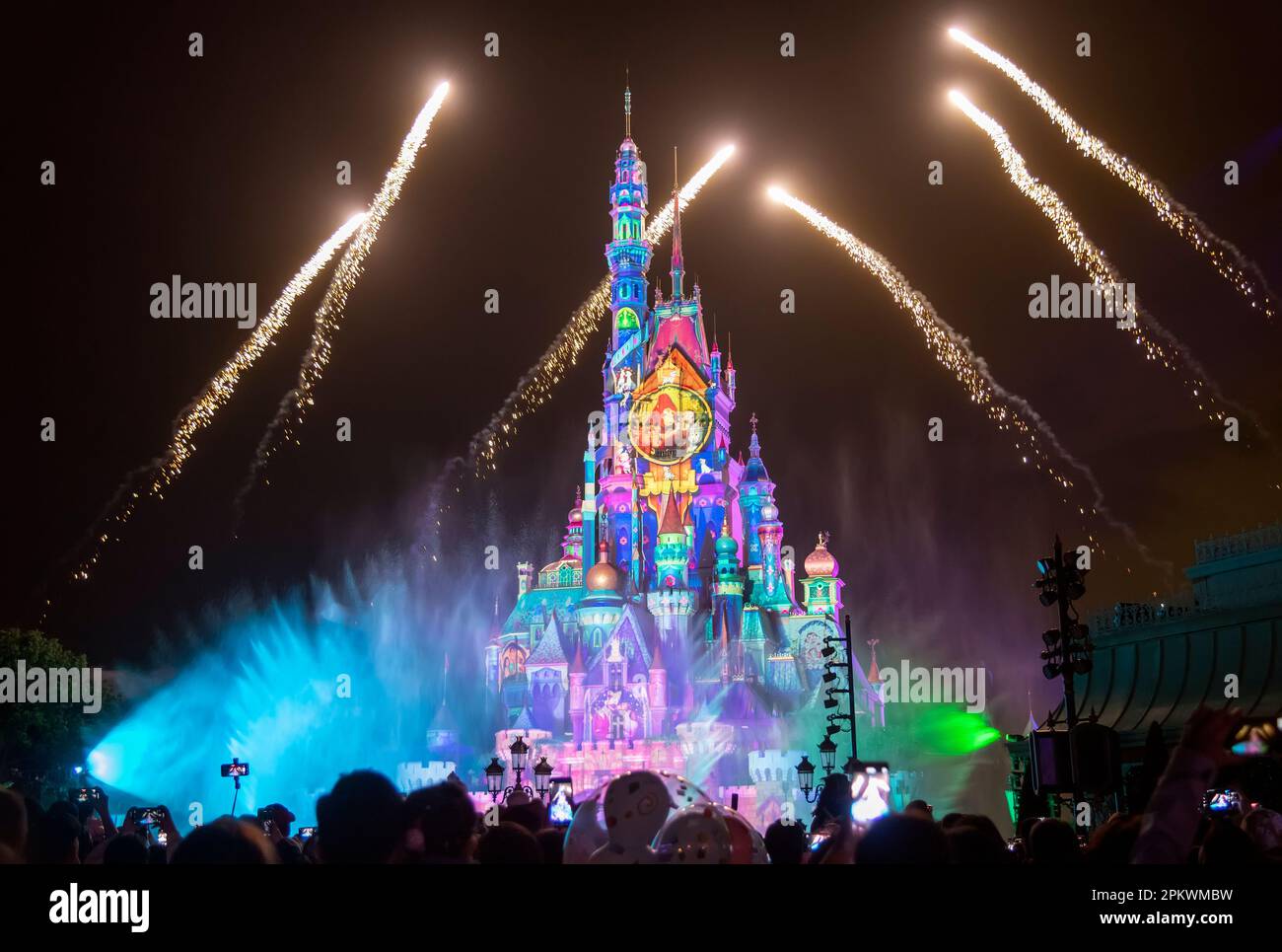 Disneyland Hong Kong re-opens as Covid 19 pandemic rules ease in 2023, Hong Kong, China. Stock Photo