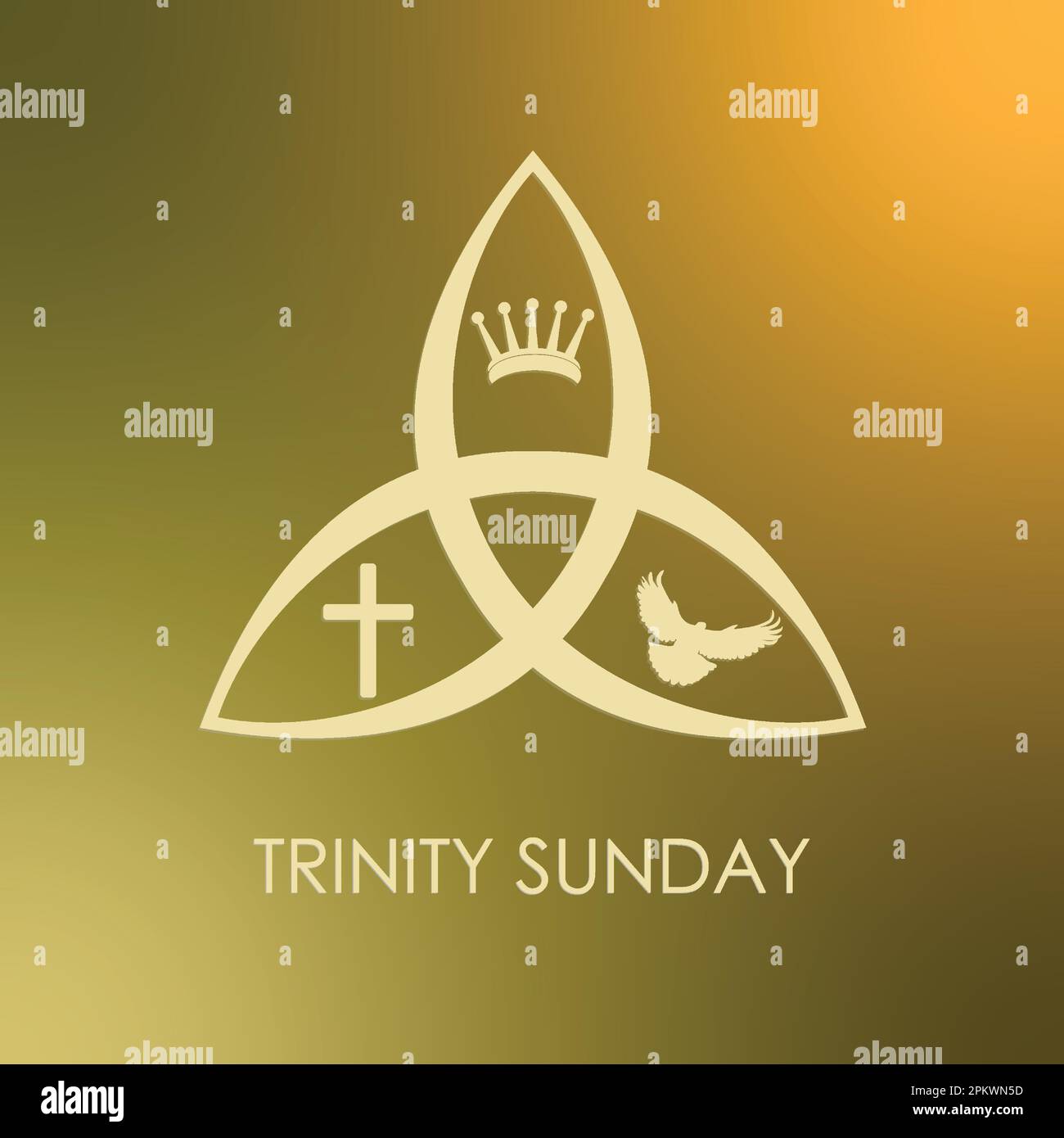 Trinity Sunday with religious trinity symbol, modern background vector illustration for Poster, card and banner Stock Vector