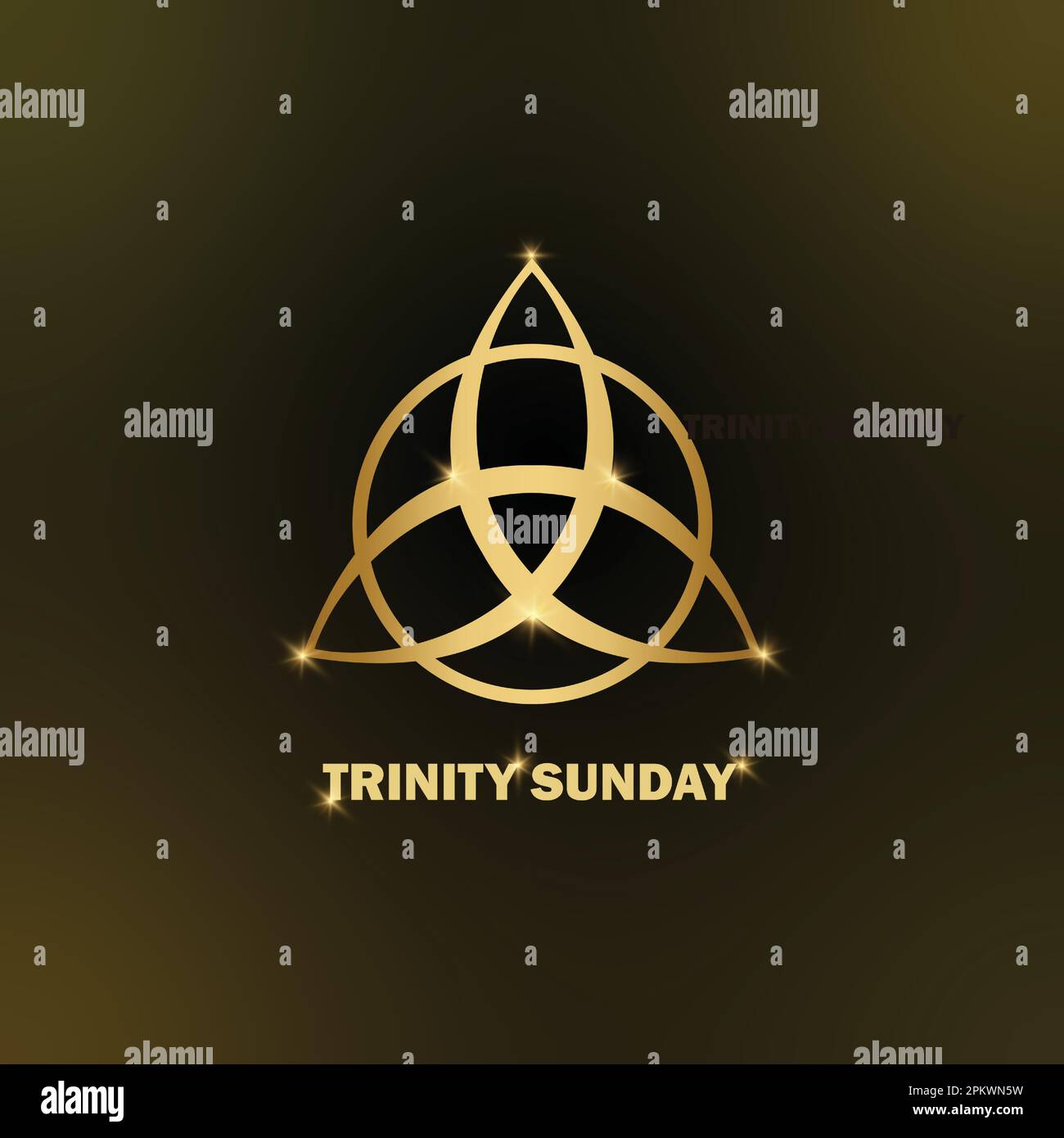 happy Trinity Sunday, text religious trinity symbol, modern background vector illustration for Poster, card and banner Stock Vector