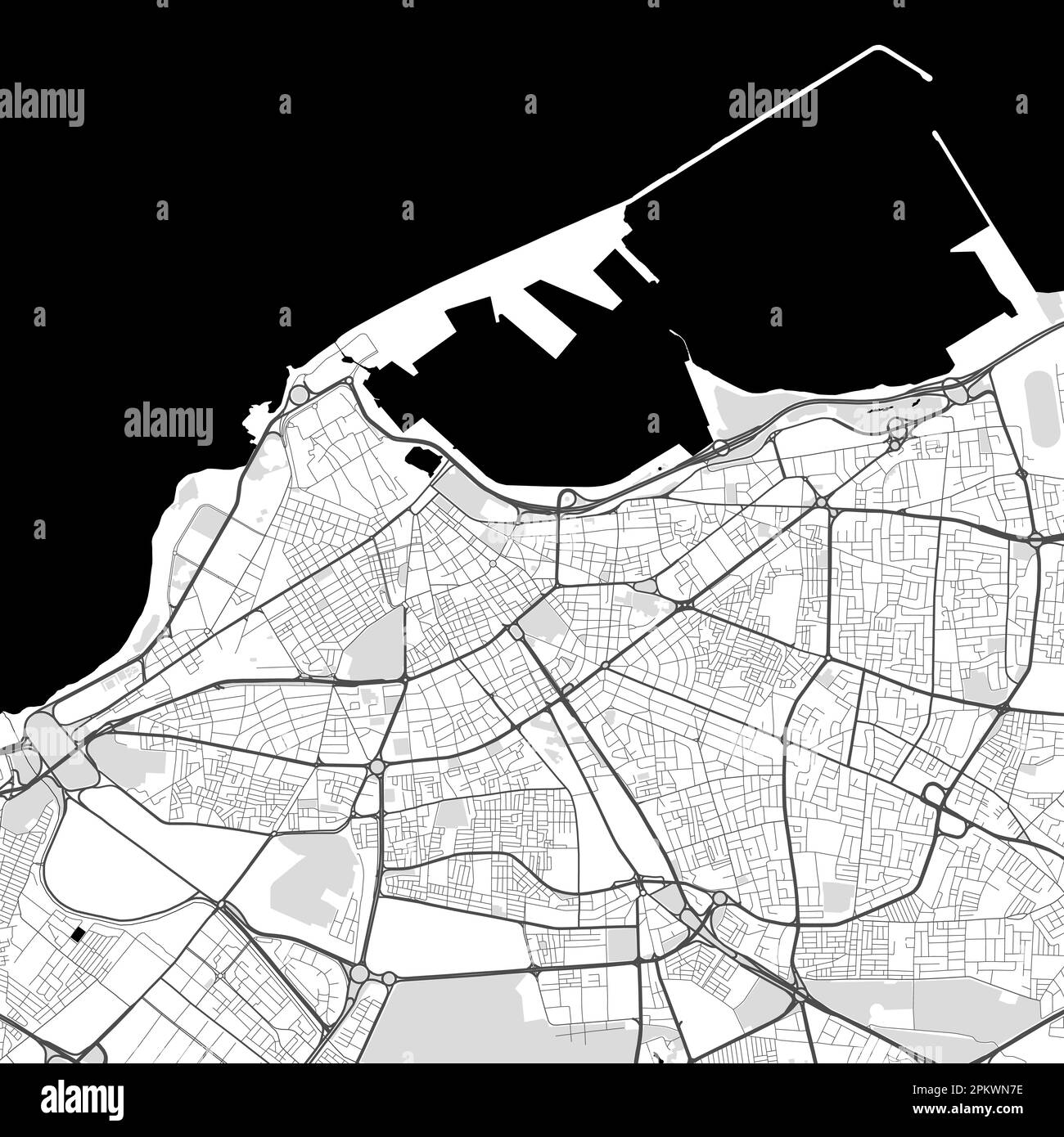 Urban city vector map of Tripoli. Vector illustration, Tripoli map