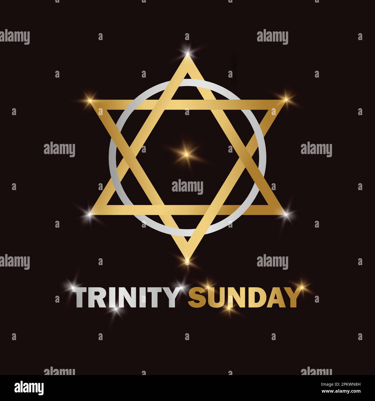 Trinity Sunday, religious trinity symbol, modern background vector illustration for Poster, card and banner Stock Vector