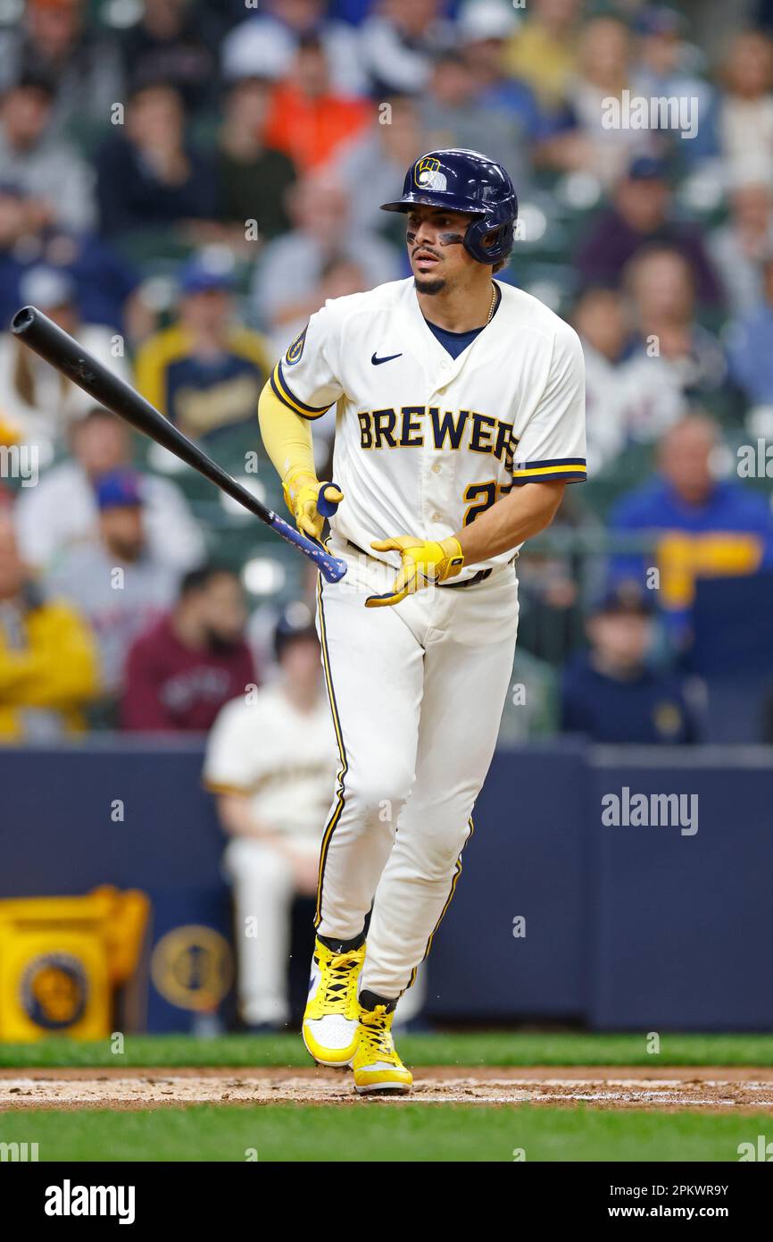 MILWAUKEE, WI - APRIL 05: Milwaukee Brewers shortstop Willy Adames