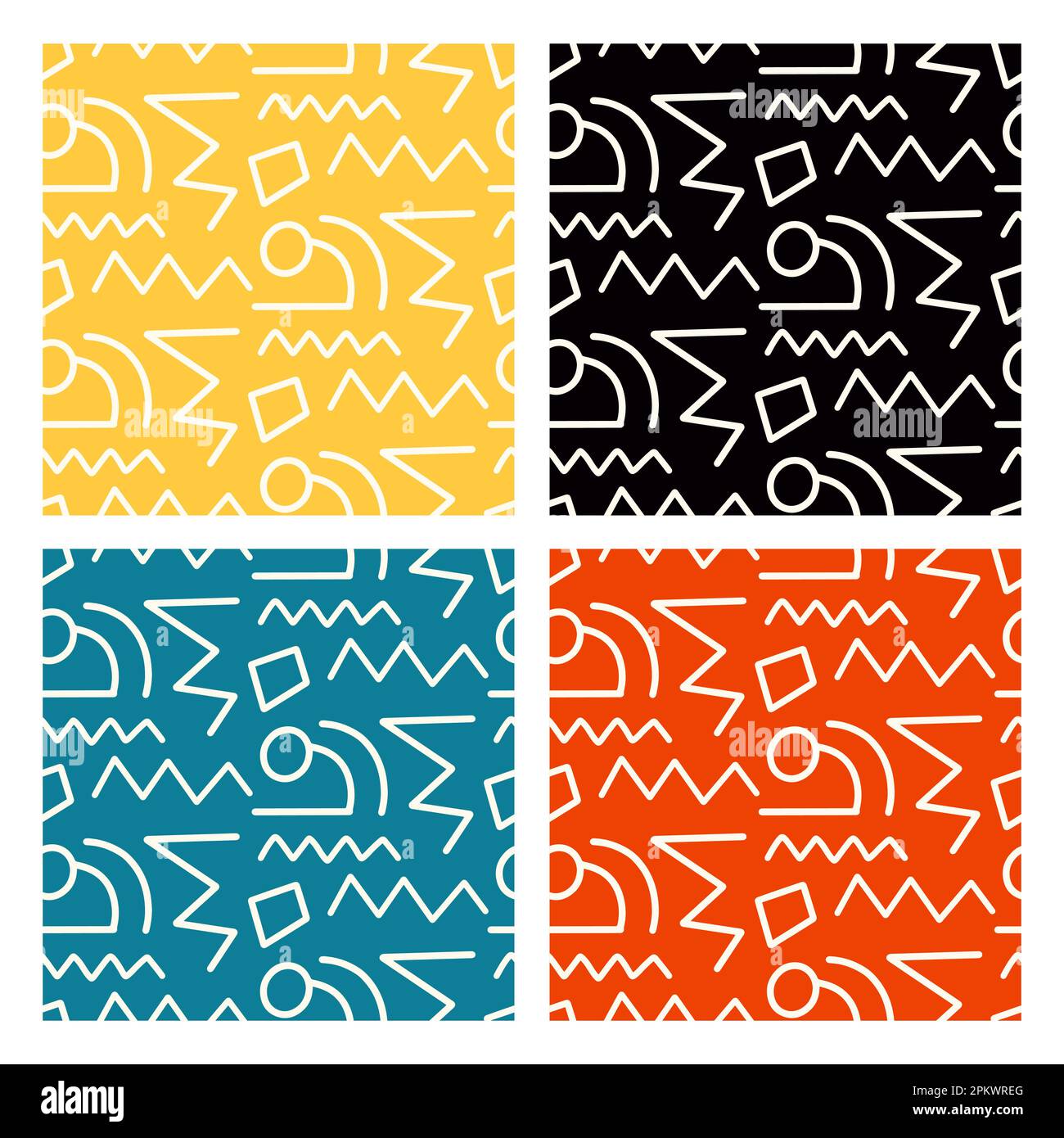 African seamless pattern set. Tribal ethnic background Stock Vector ...