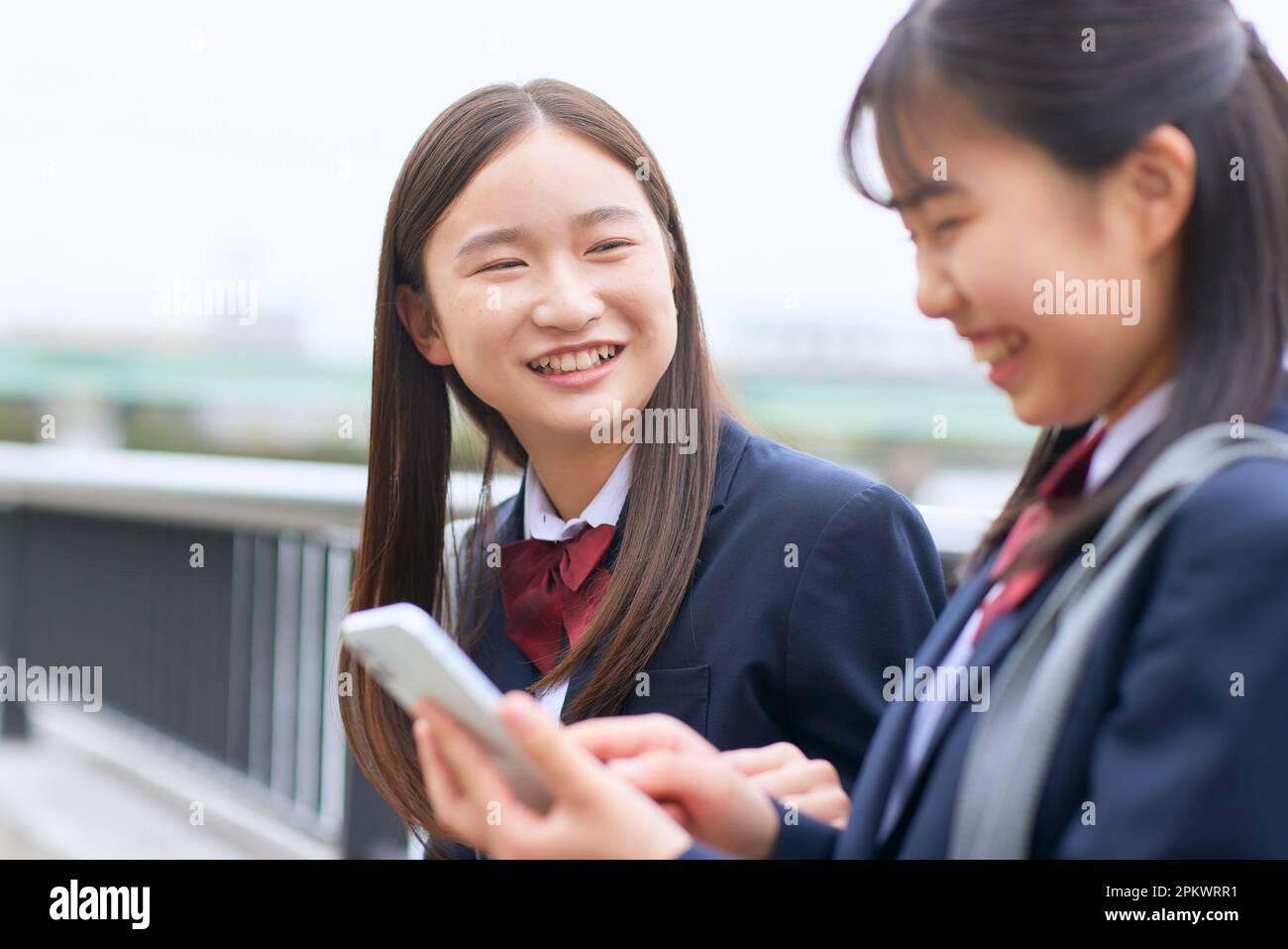 Japanese high school students wearing uniform Stock Photo Alamy