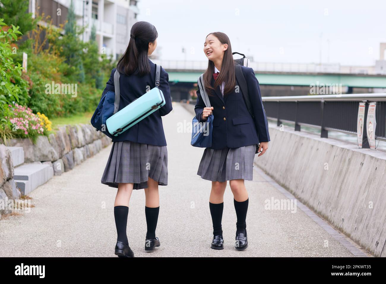 Japanese high school students wearing uniform Stock Photo - Alamy