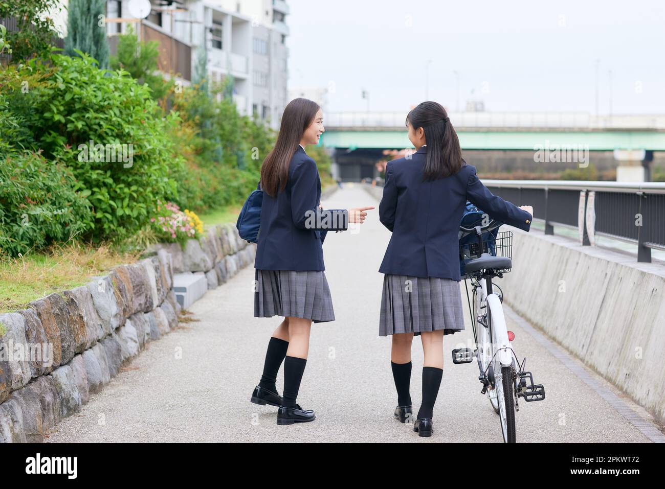 Japanese high school students wearing uniform Stock Photo Alamy