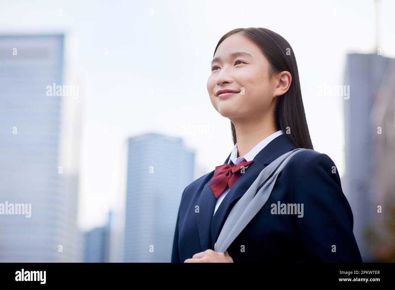 Japanese high school student wearing uniform Stock Photo - Alamy