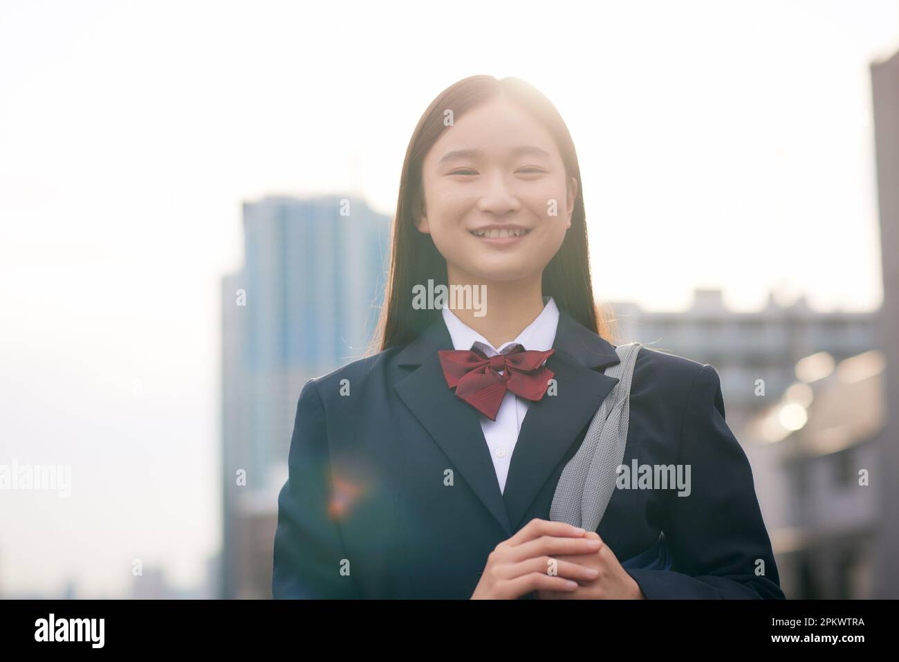 Japanese high school student wearing uniform Stock Photo - Alamy