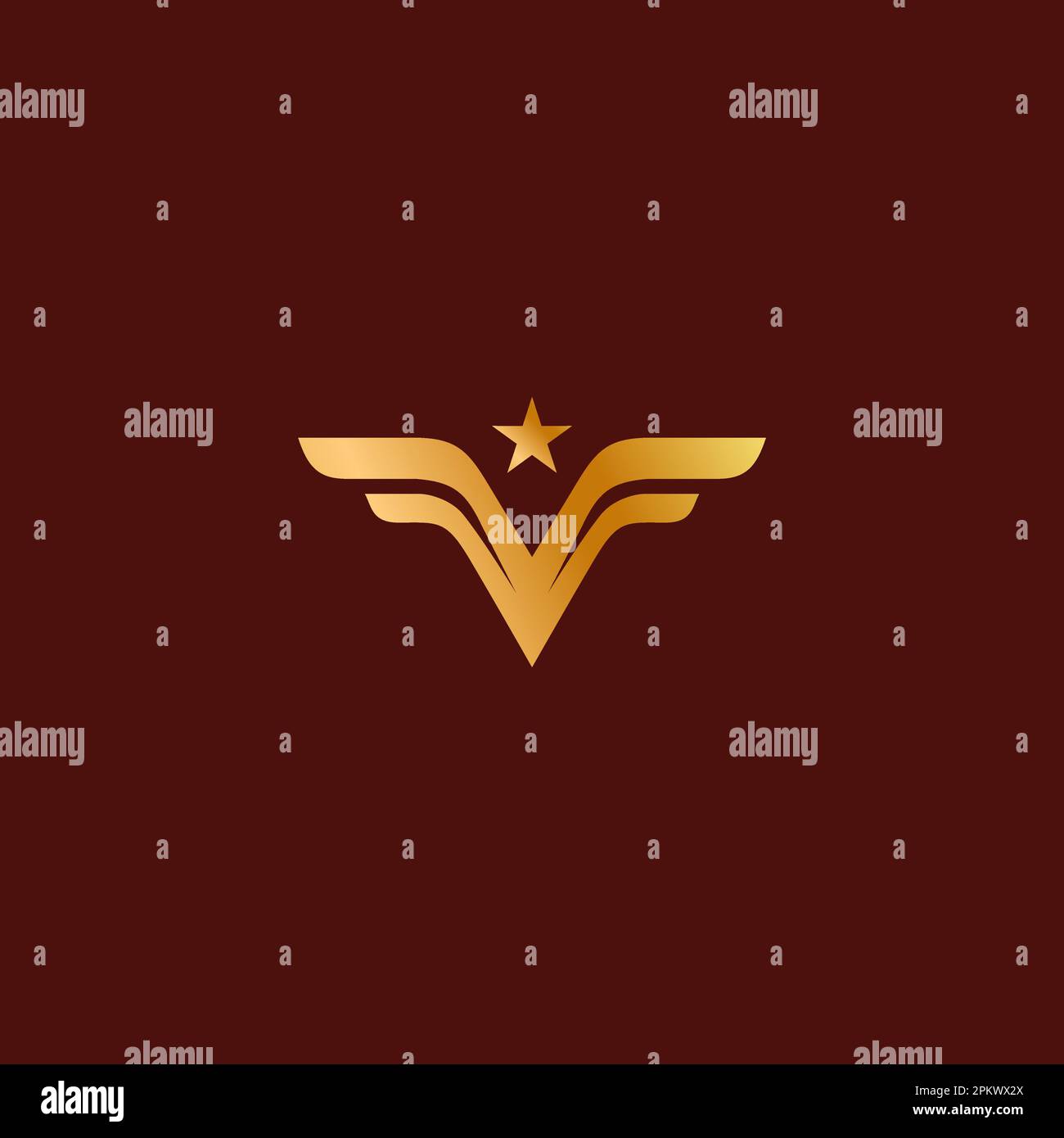 Letter V Star Logo Vector Illustration. Initial V Logo Stock Vector ...
