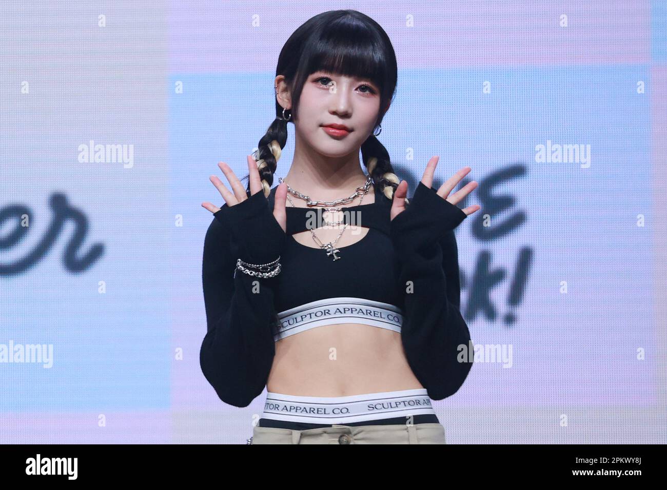 26th Sep, 2023. S. Korean girl group Kep1er Hikaru, a member of South  Korean girl group Kep1er, poses for a photo during a showcase in Seoul on  Sept. 25, 2023, to promote