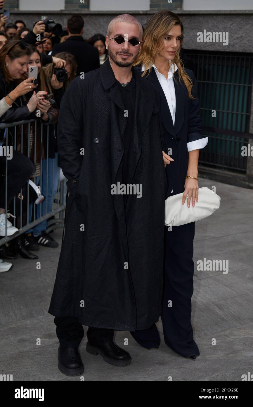 J Balvin attends the Givenchy Menswear Spring Summer 2023 show as part of  Paris Fashion Week on June 22, 2022 in Paris, France. Photo by Laurent  Zabulon/ABACAPRESS.COM Stock Photo - Alamy