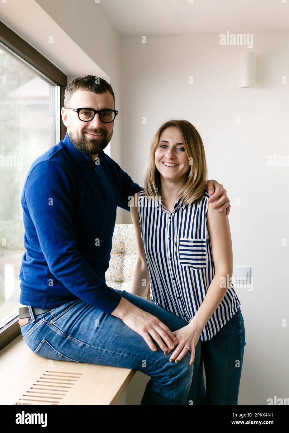 Young couple during home hi-res stock photography and images - Alamy