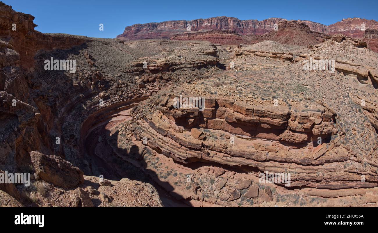 Second Bend of the North Fork of Lower Soap Creek Canyon AZ Stock Photo