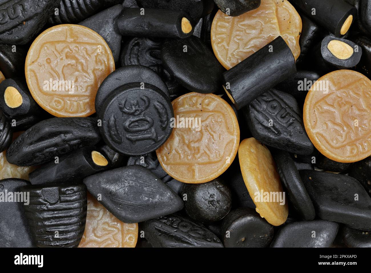 Dutch licorice candies for background use Stock Photo Alamy