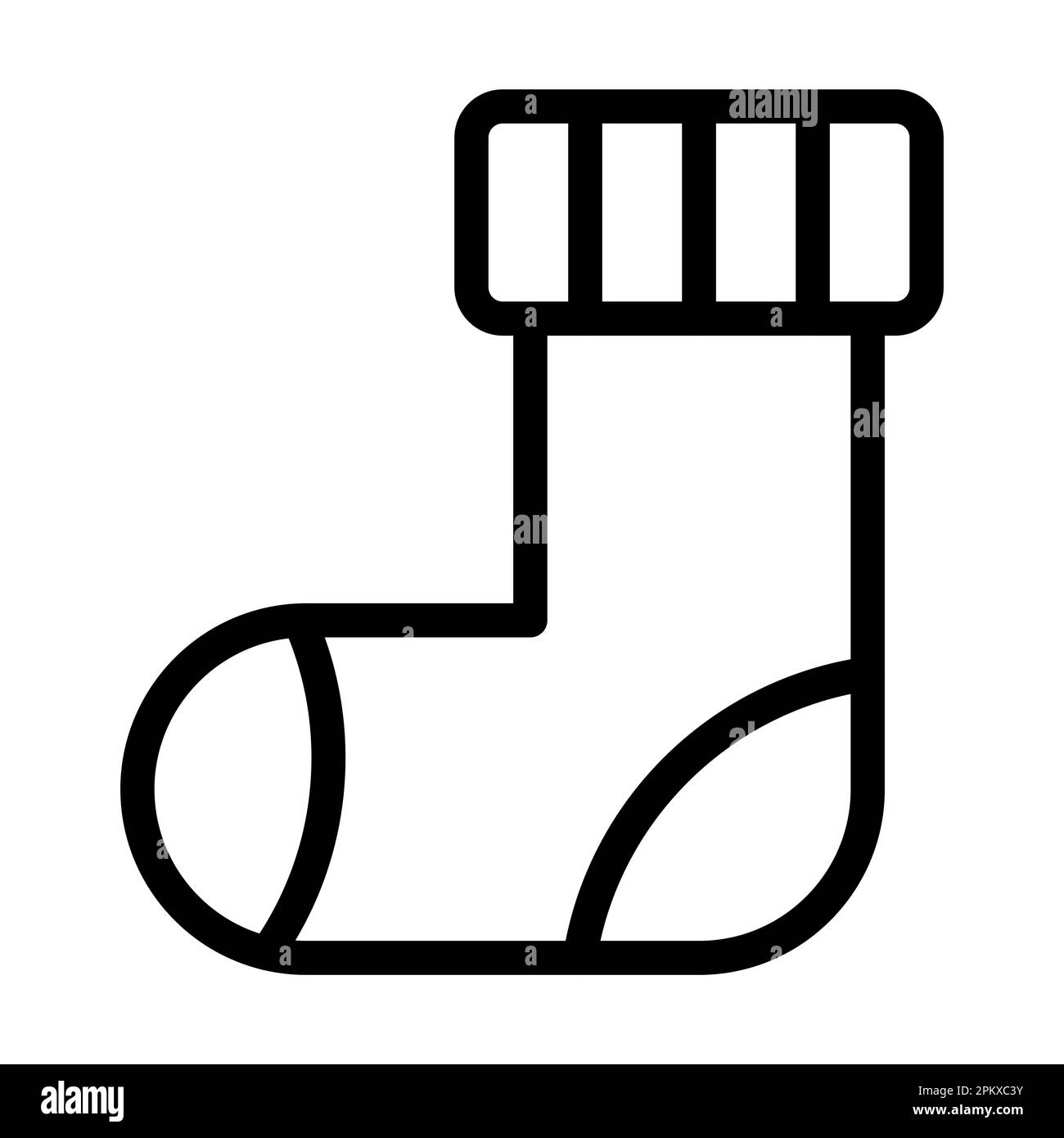 Sock Vector Thick Line Icon For Personal And Commercial Use Stock Photo ...