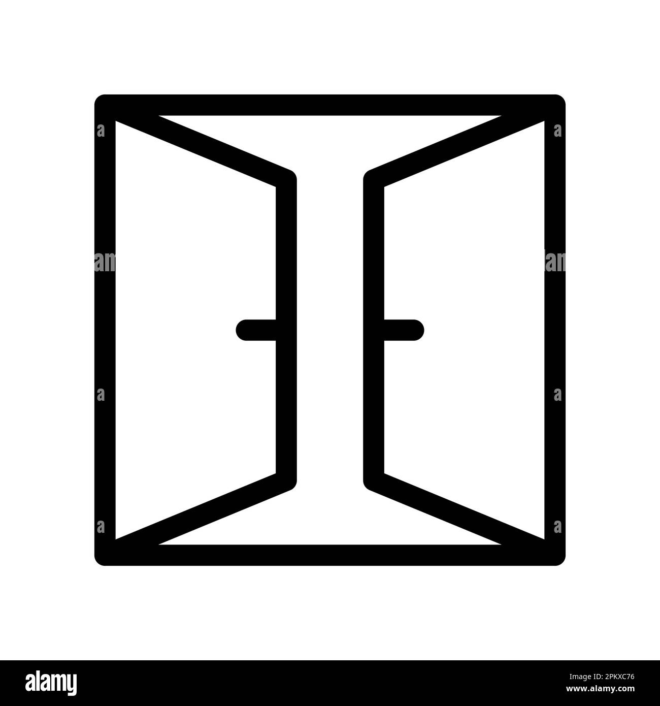 Window Vector Thick Line Icon For Personal And Commercial Use Stock ...