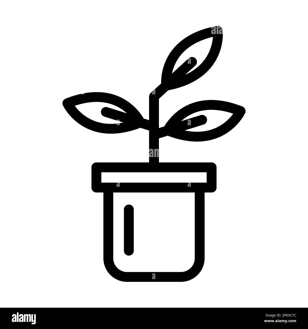 Plants Vector Thick Line Icon For Personal And Commercial Use. Stock Photo