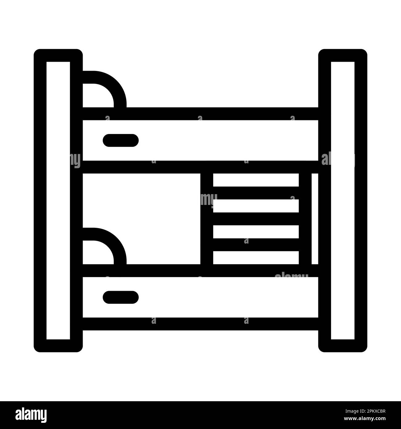 Bunk Bed Vector Thick Line Icon For Personal And Commercial Use Stock ...