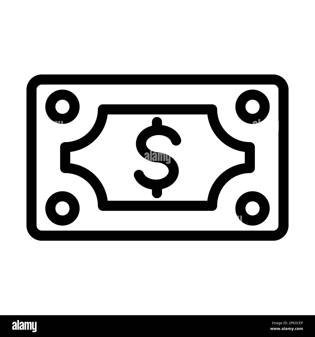 Money Vector Thick Line Icon For Personal And Commercial Use Stock ...