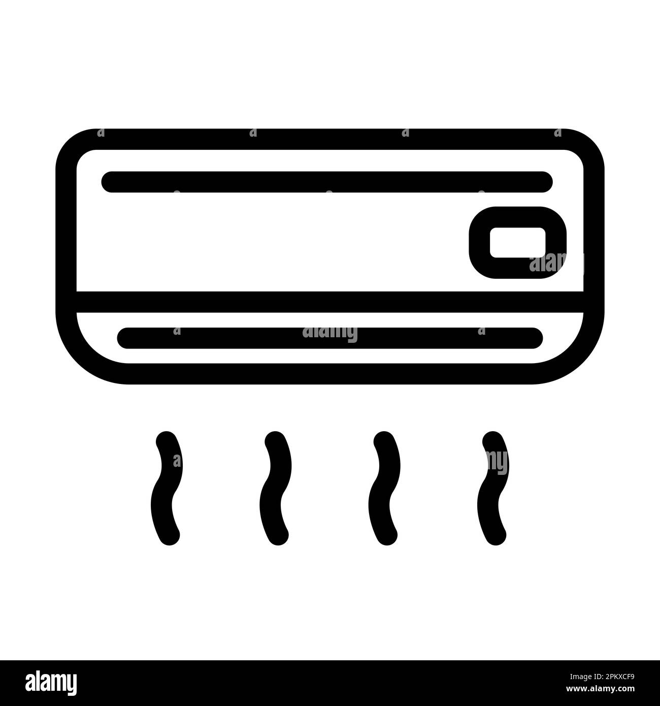 Air Conditioner Vector Thick Line Icon For Personal And Commercial Use ...