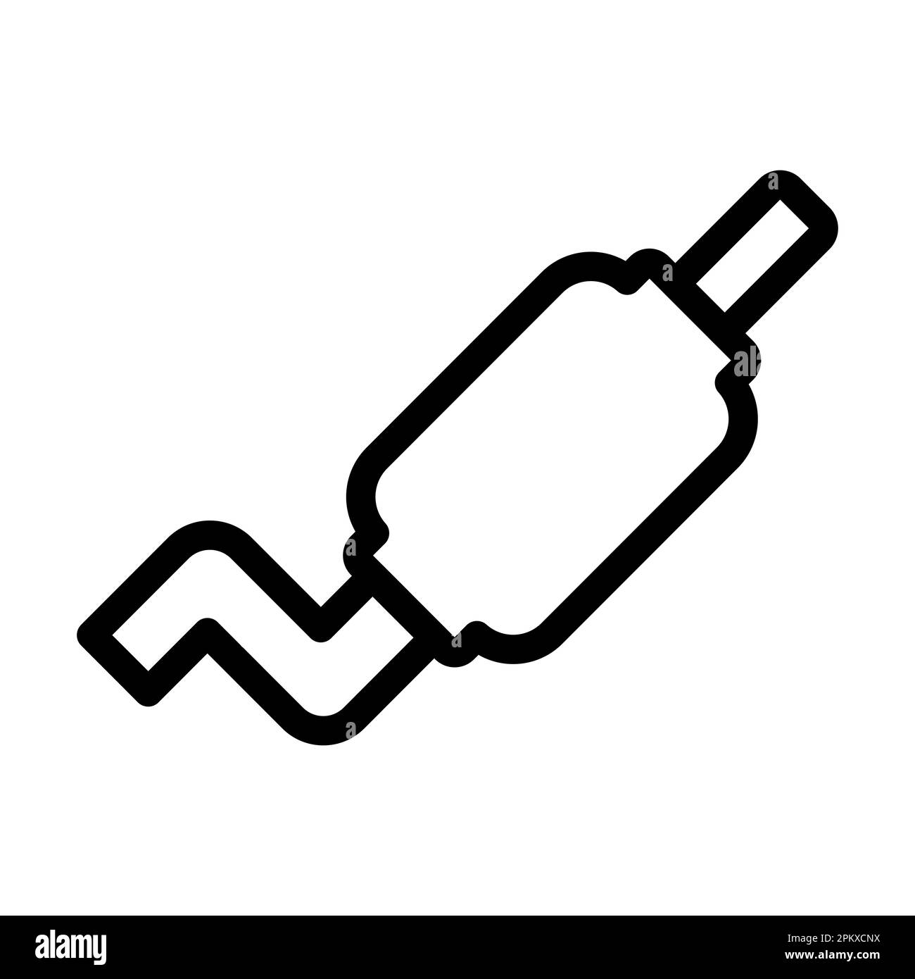 Exhaust Pipe Vector Thick Line Icon For Personal And Commercial Use
