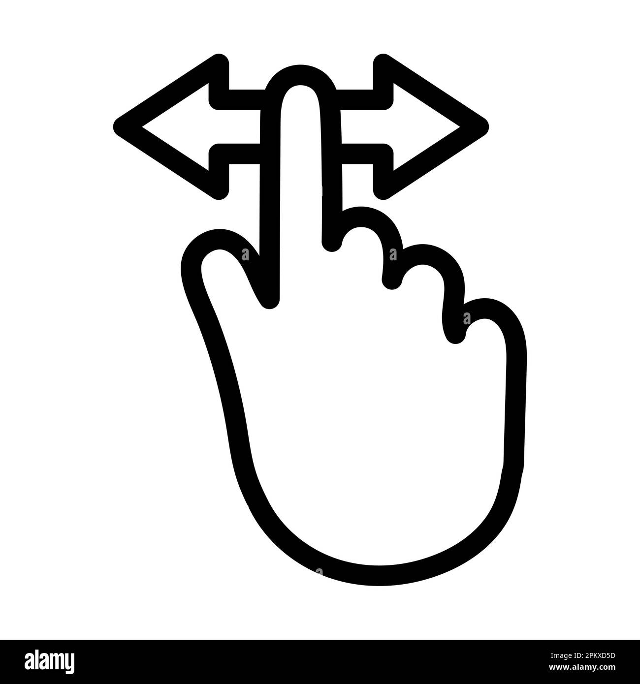 Swipe Vector Thick Line Icon For Personal And Commercial Use Stock ...
