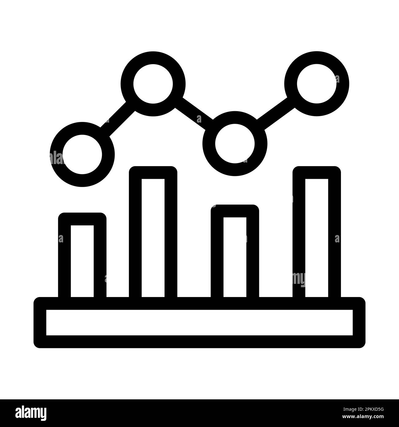 Statistics Vector Thick Line Icon For Personal And Commercial Use Stock ...
