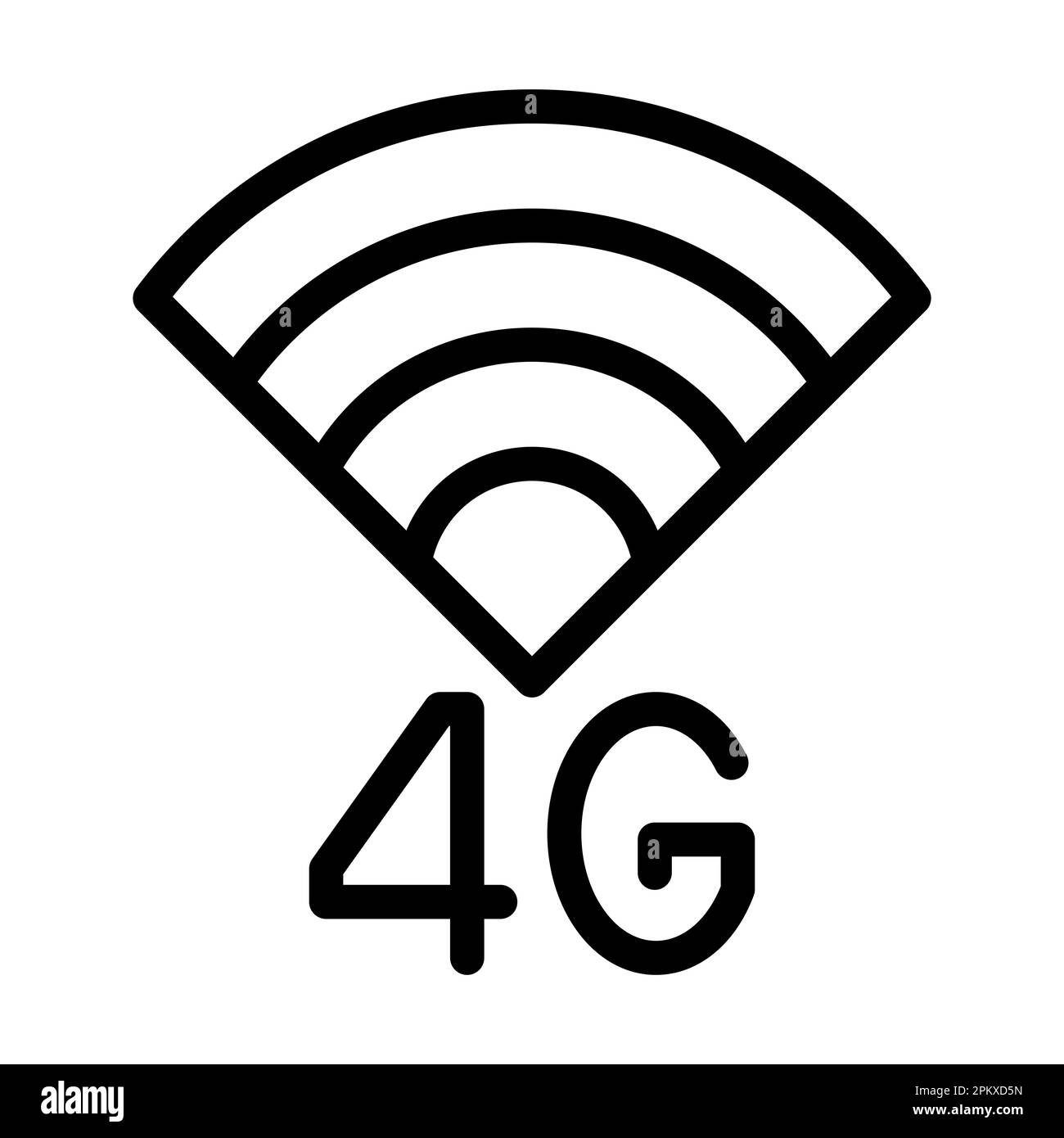 4G Vector Thick Line Icon For Personal And Commercial Use Stock Photo ...