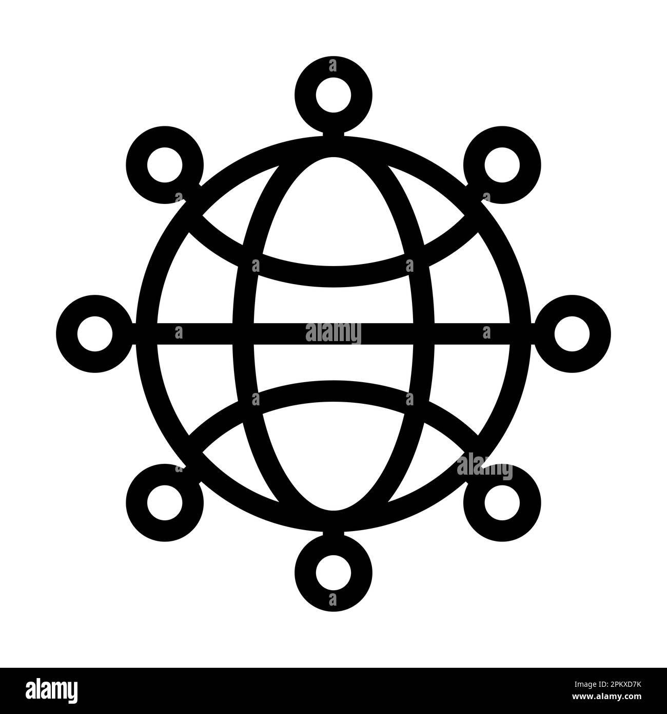 Network Vector Thick Line Icon For Personal And Commercial Use Stock ...