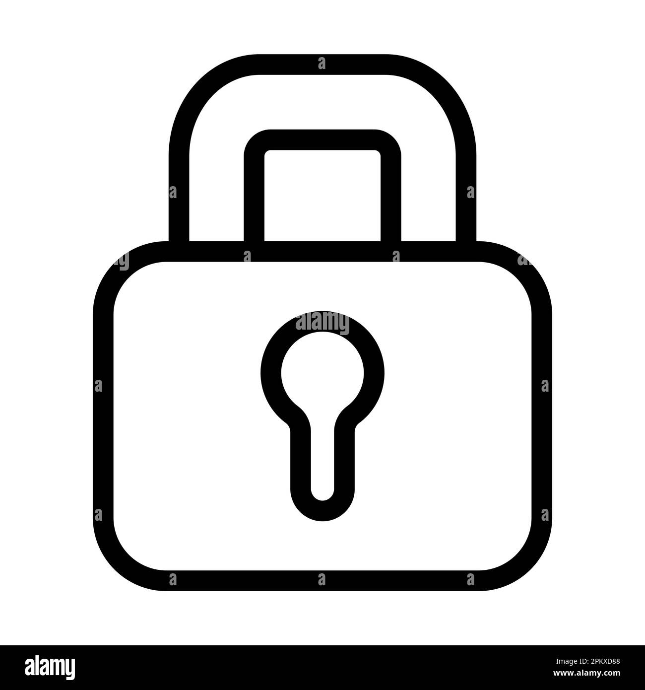 Lock Vector Thick Line Icon For Personal And Commercial Use Stock Photo ...