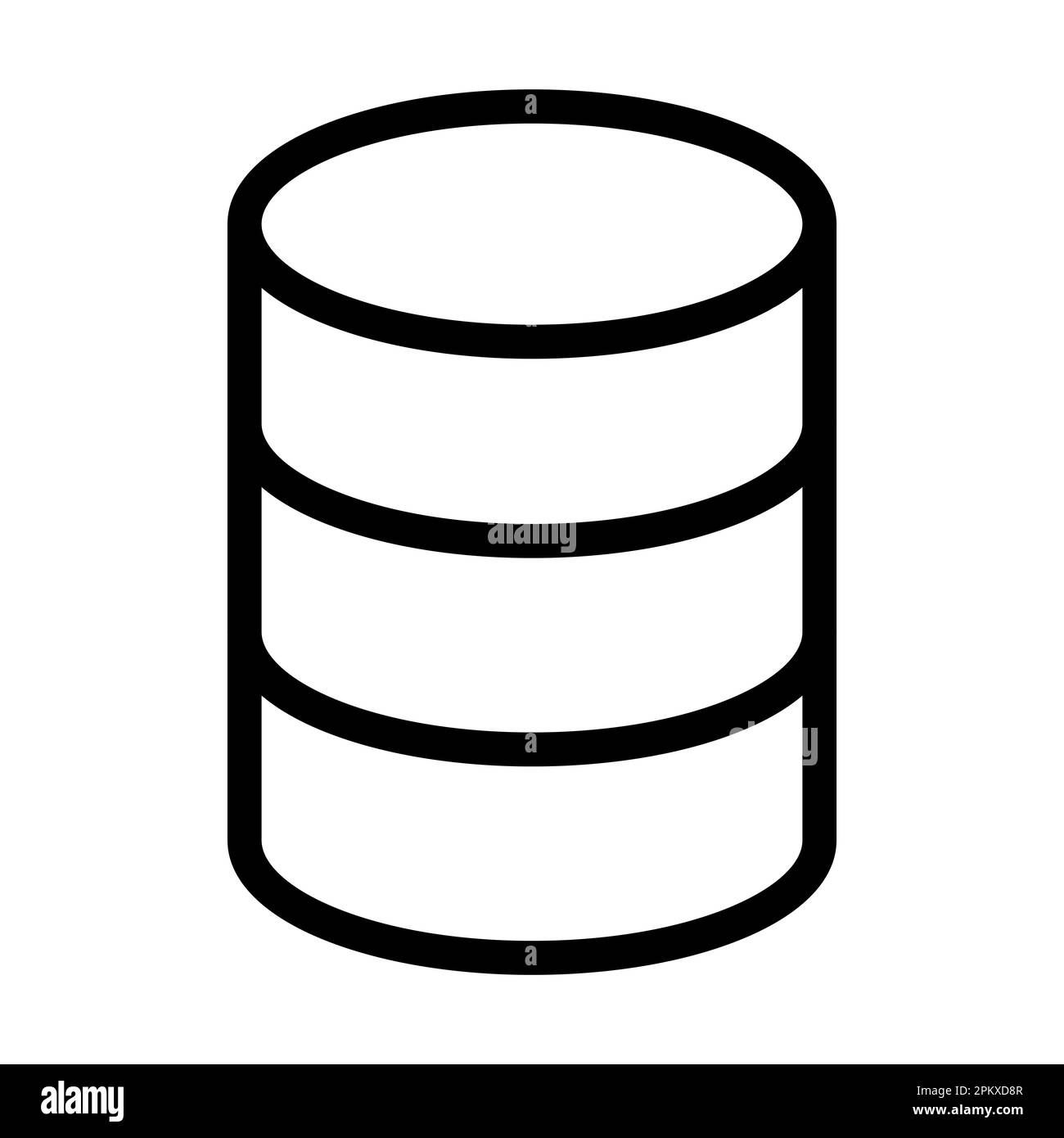 Data Storage Vector Thick Line Icon For Personal And Commercial Use ...