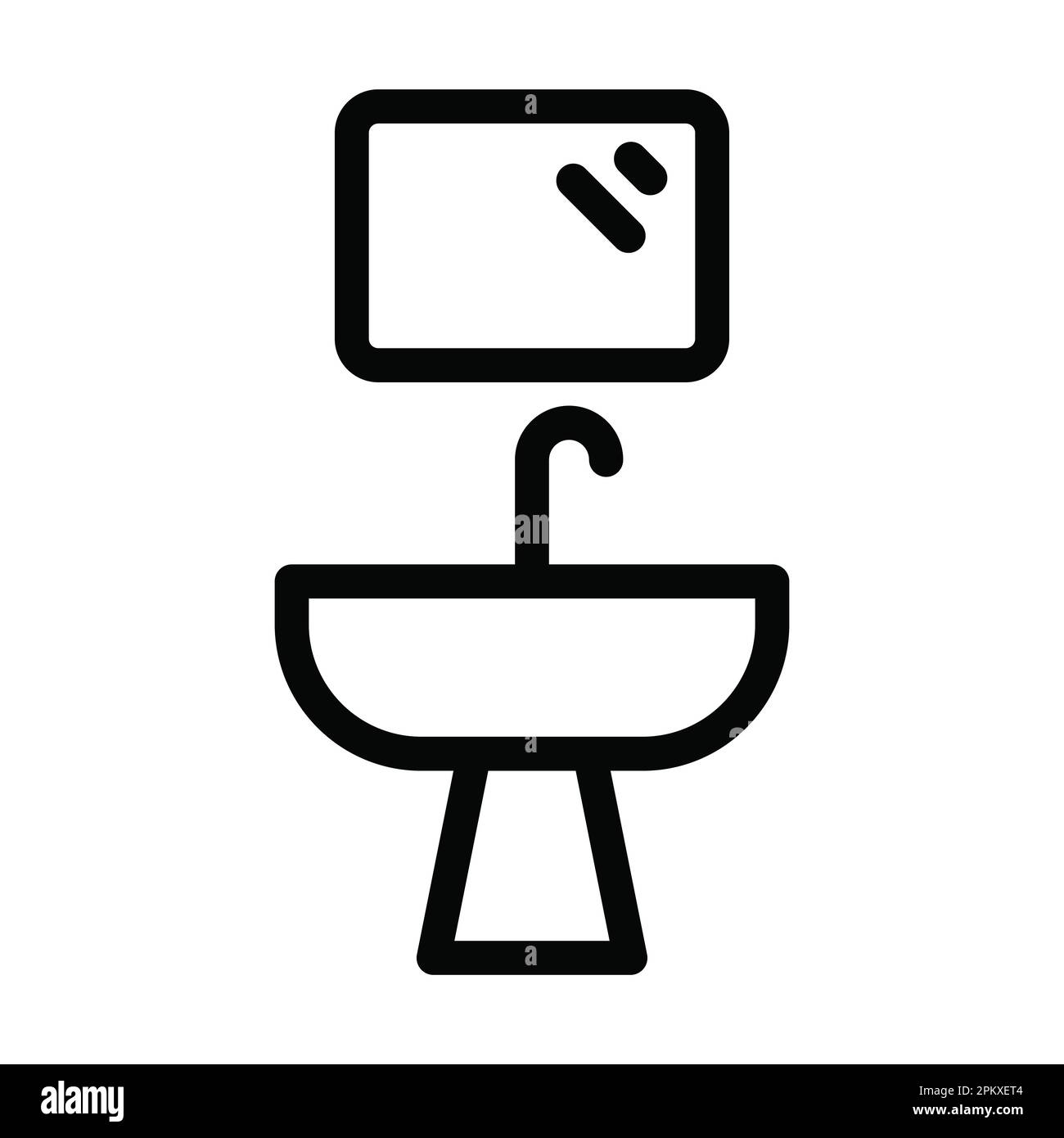 Bathroom Vector Thick Line Icon For Personal And Commercial Use Stock ...