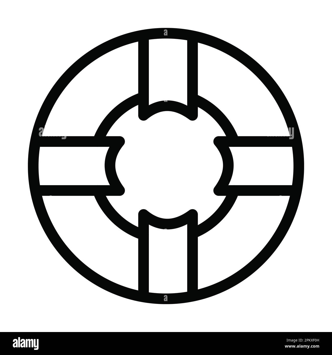 Lifebuoy Vector Thick Line Icon For Personal And Commercial Use Stock ...