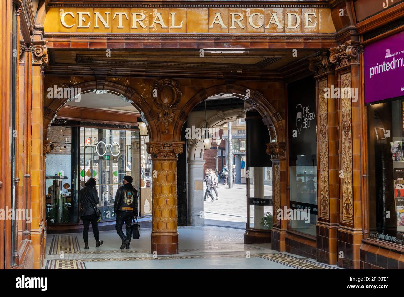 The historic Central Arcade shopping area in Newcastle upon Tyne, UK