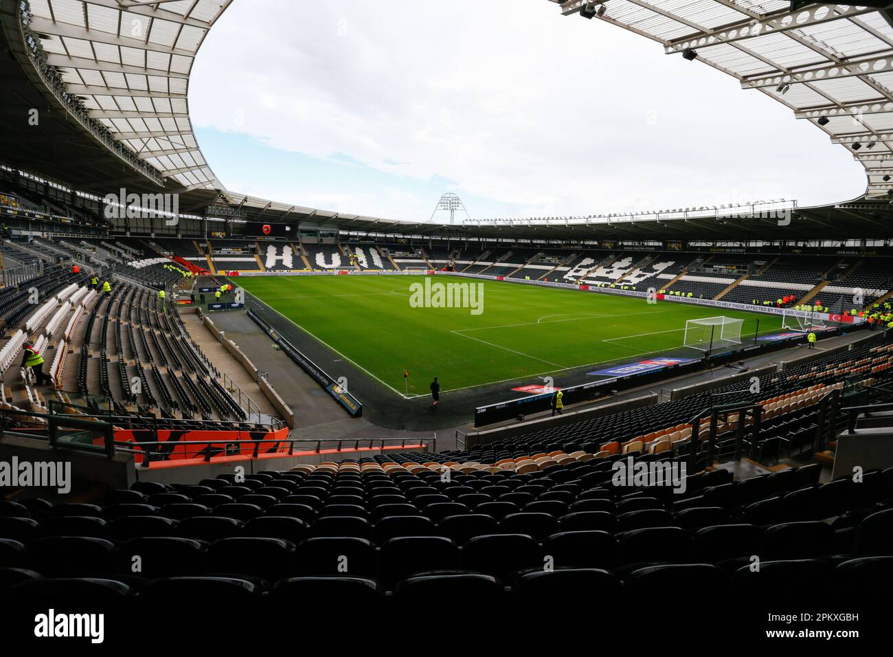 Hull, UK. 10th Apr, 2023. A general interior view of the MKM Stadium ...