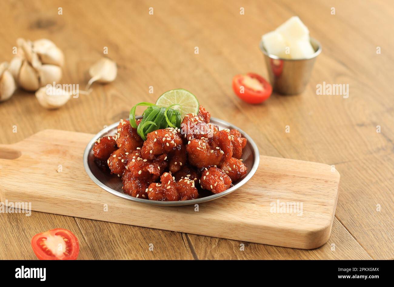 Yangnyeom Chicken, Korean Spicy Sweet and Sour Chicken with Gochujang