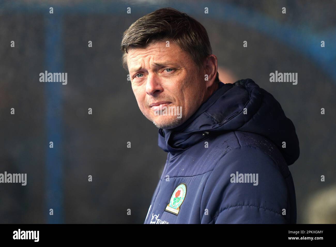 Blackburn Rovers manager Jon Dahl Tomasson looks on ahead of the Sky