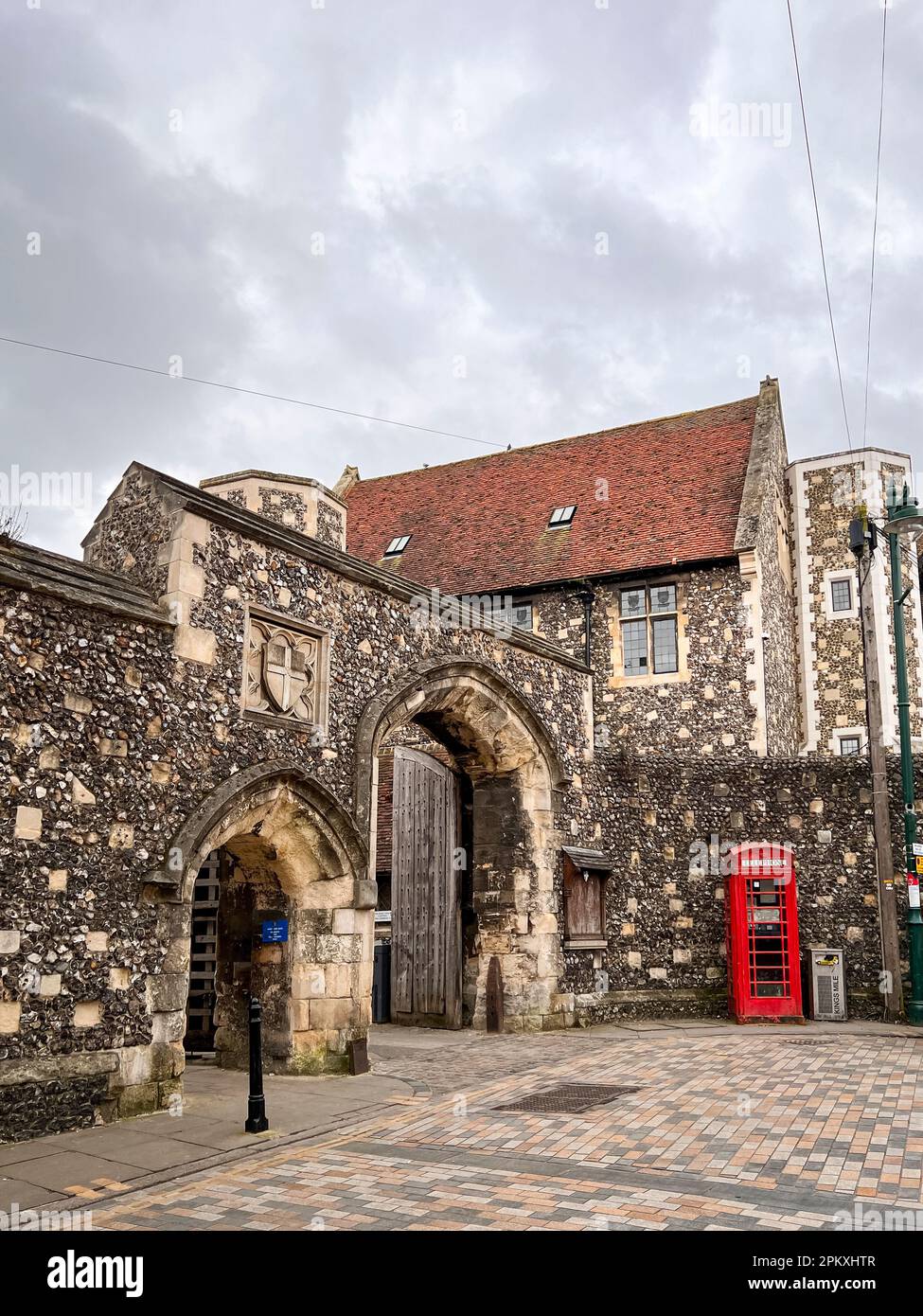 The Mint Yard Gate, Kings School entrance, in the city of Canterbury