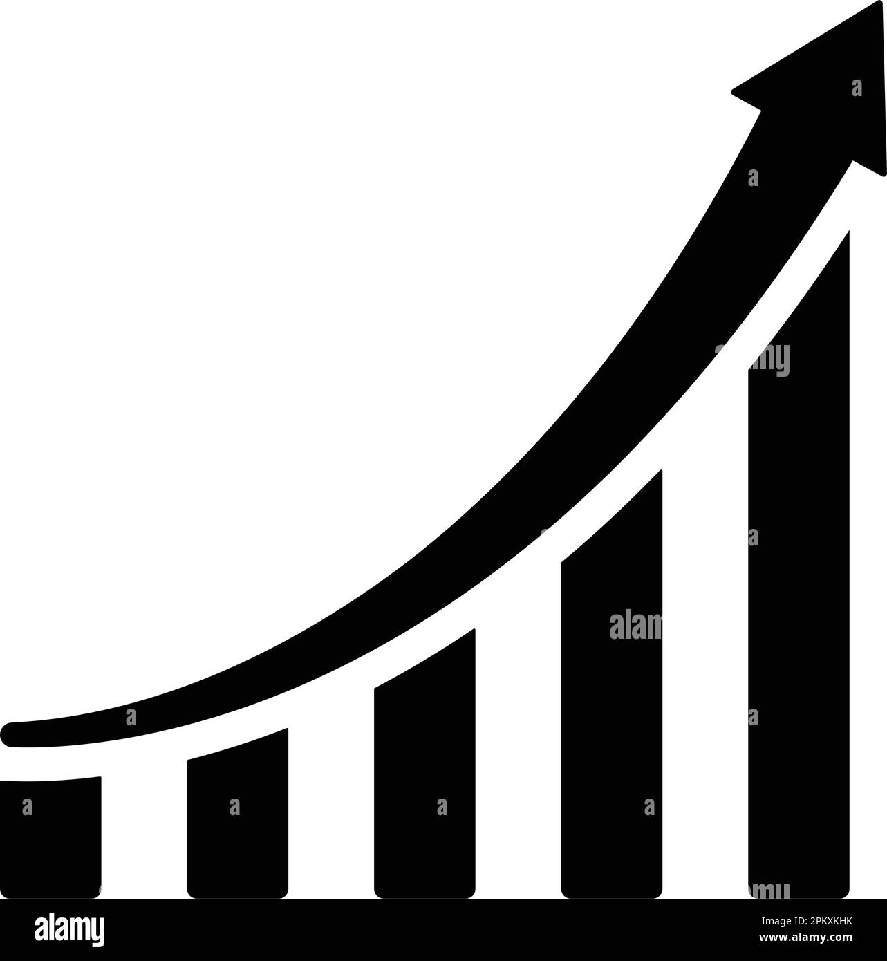 Chart, growth icon - Vector EPS file. Perfect use for print media, web ...