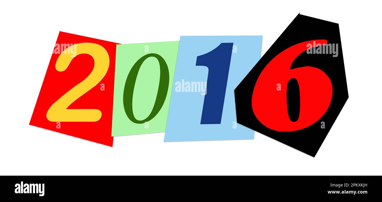 2016 numbers hi-res stock photography and images - Alamy