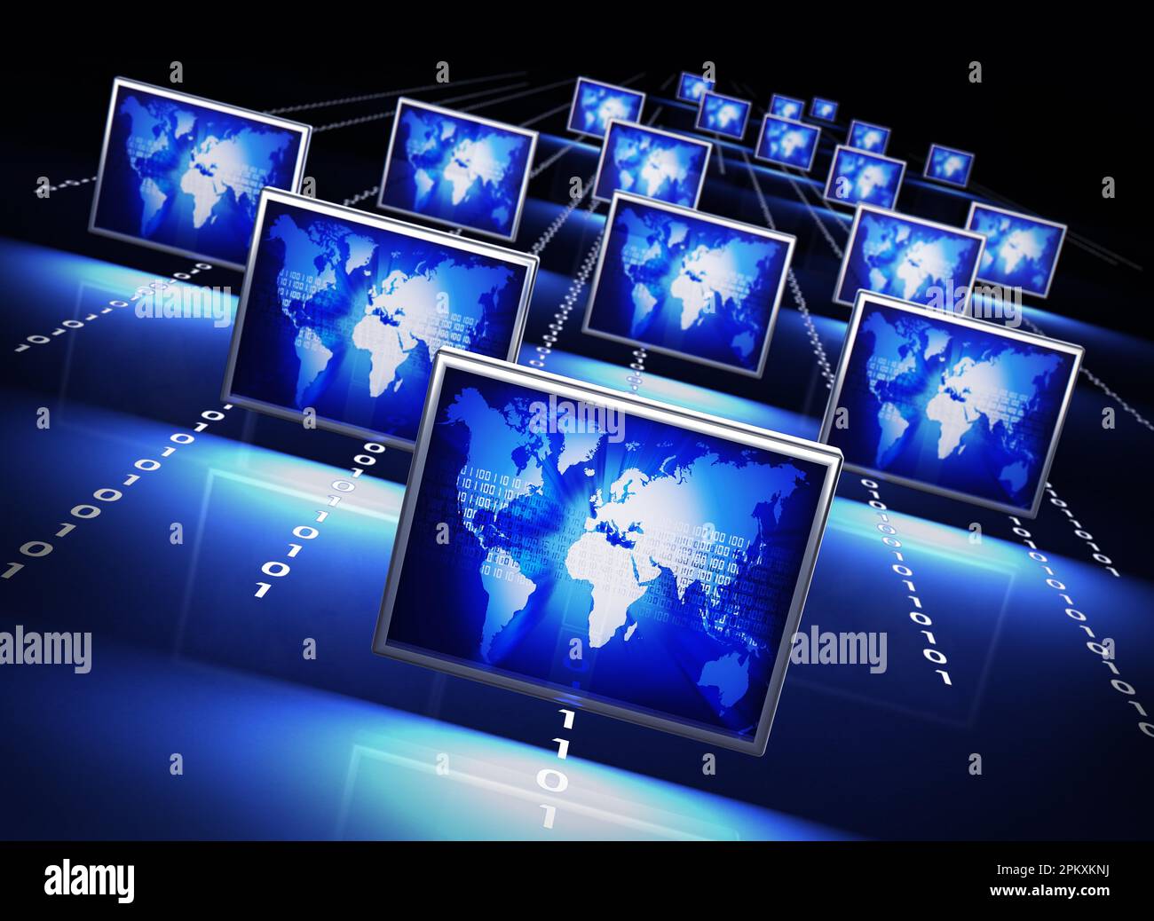 3D rendering of a computer network concept Stock Photo - Alamy