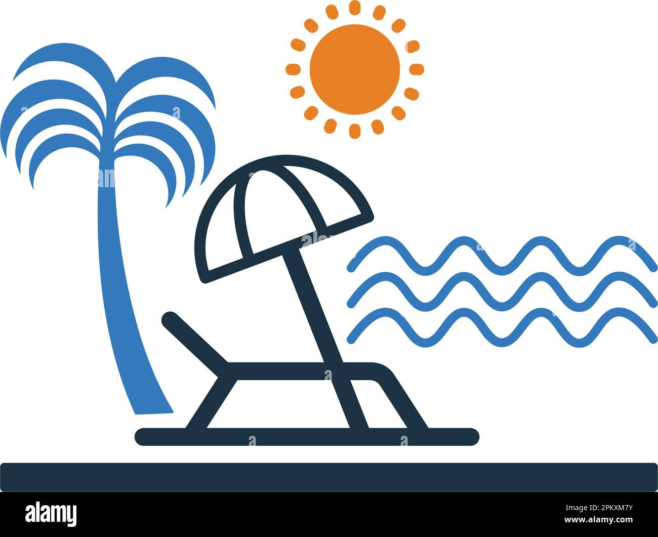 Beach icon - Simple editable vector EPS file Stock Vector Image & Art ...