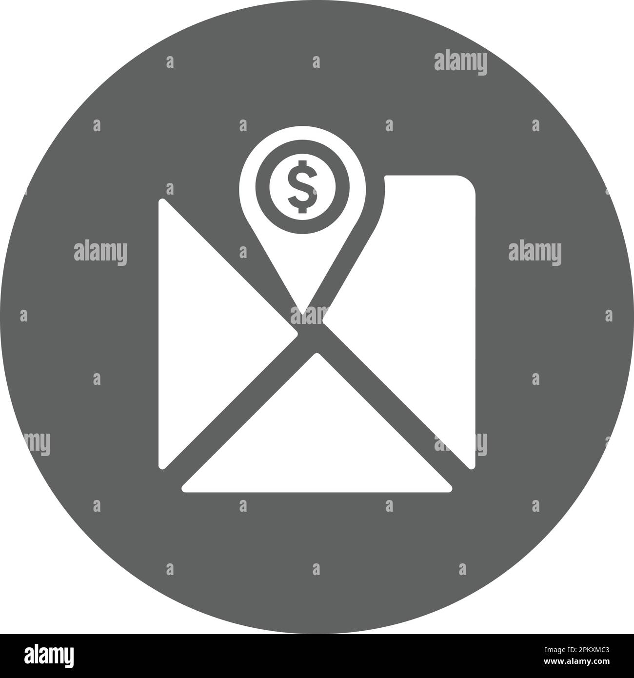 Bank location icon - Vector EPS file. Perfect use for print media, web ...