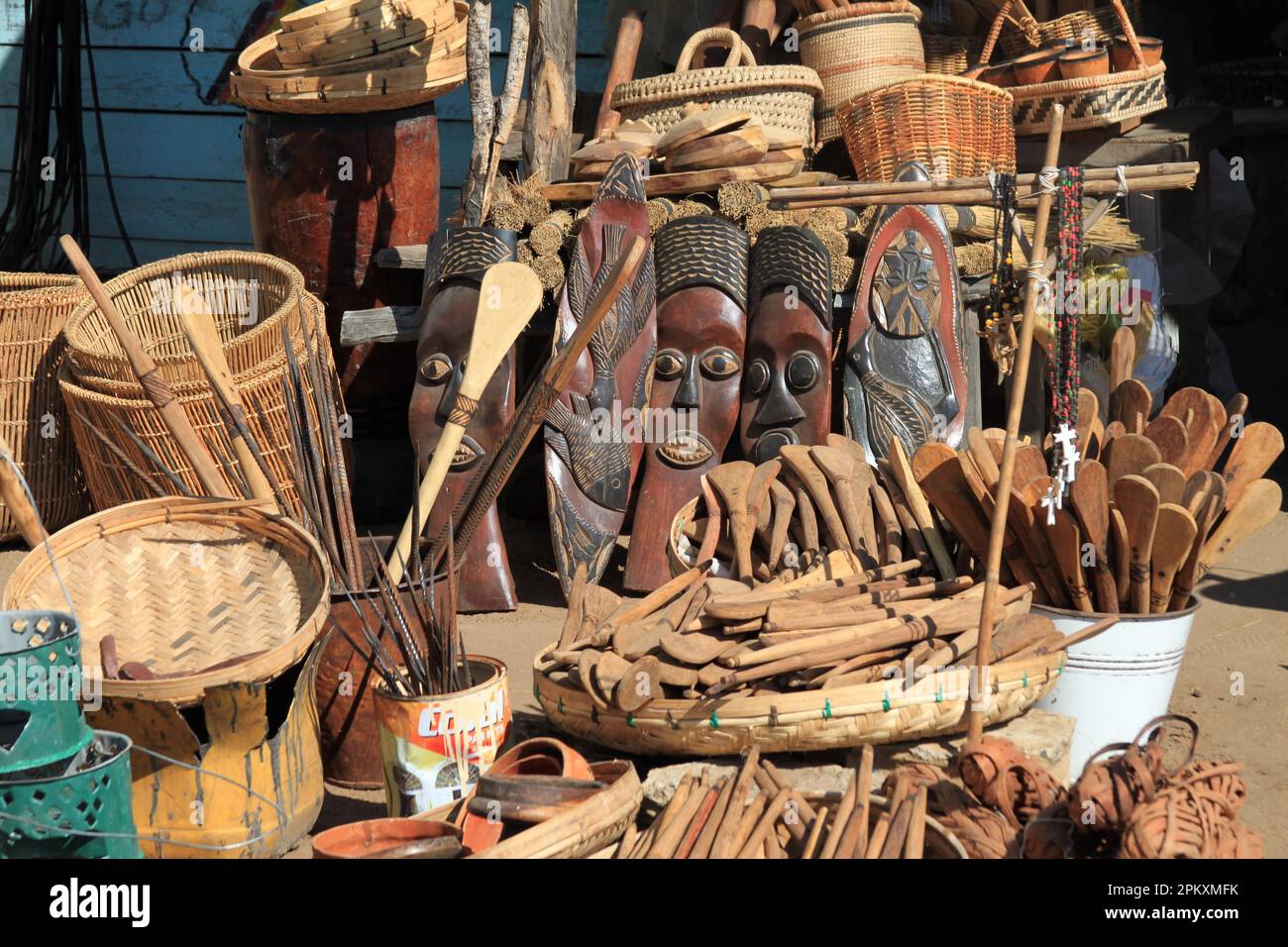 Souvenir Shop, Mongu, Western Province of Zambia, Zambia Stock Photo