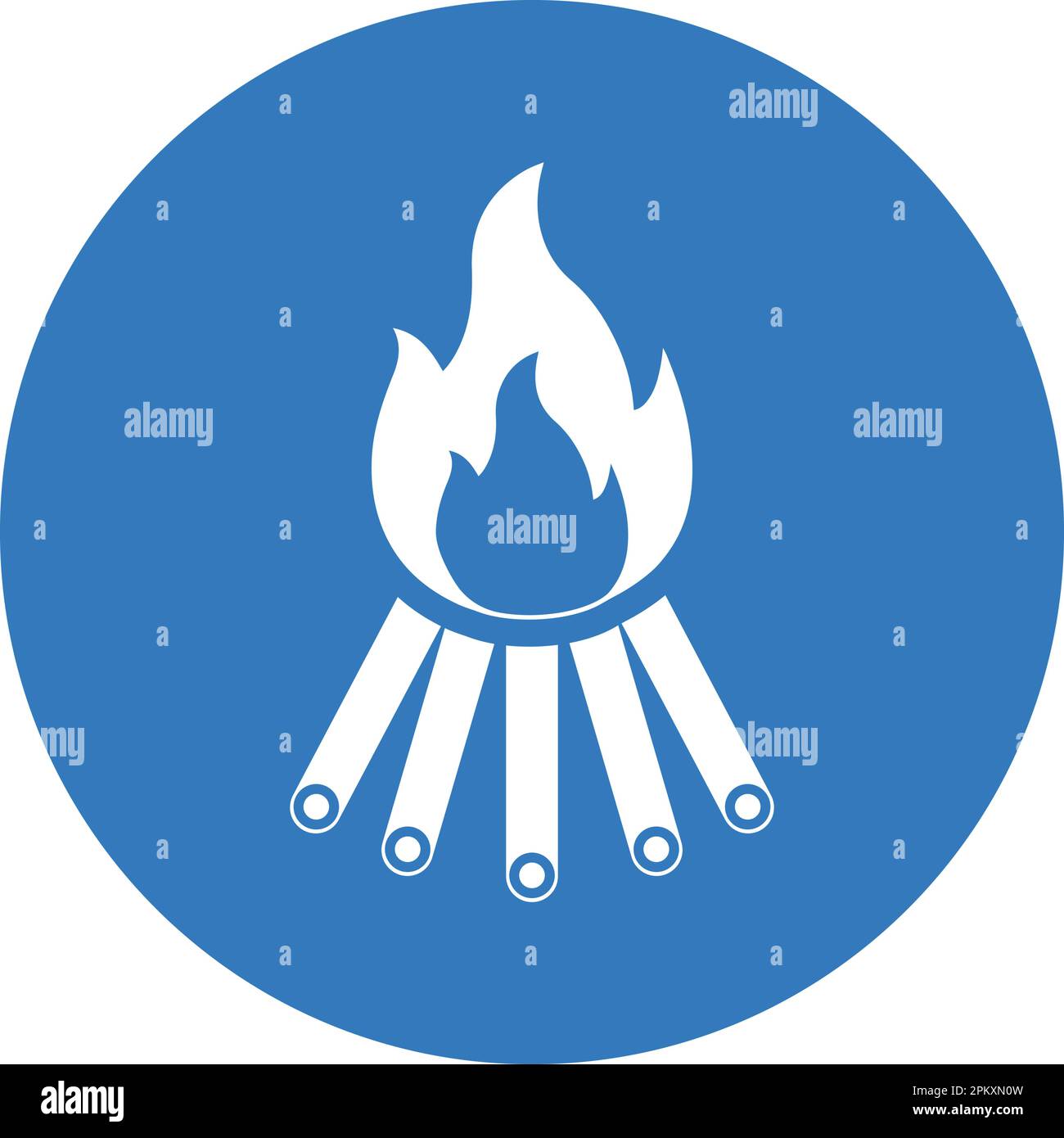 Bonfire, fire icon - Simple editable vector EPS file Stock Vector Image ...