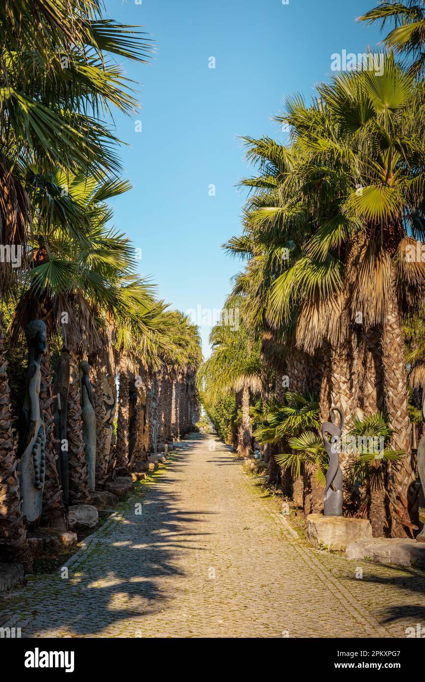 Landscape of the Bacalhoa Buddha eden Garden in Bombarral Portugal Stock Photo