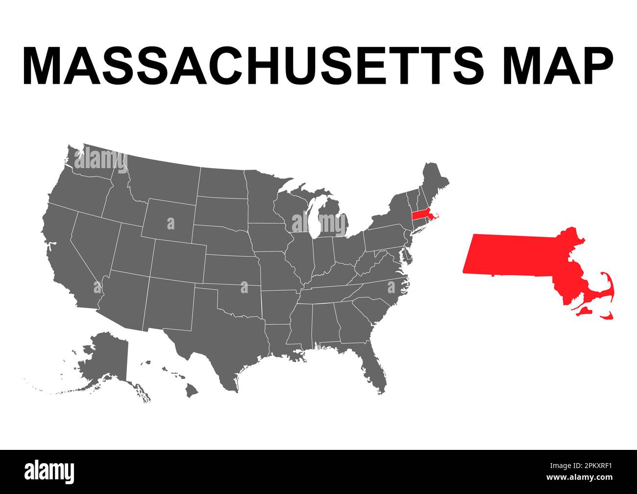 Massachusetts map shape united - Massachusetts Map Shape United States Of America Flat Concept Icon Symbol Vector Illustration 2PKXRF1