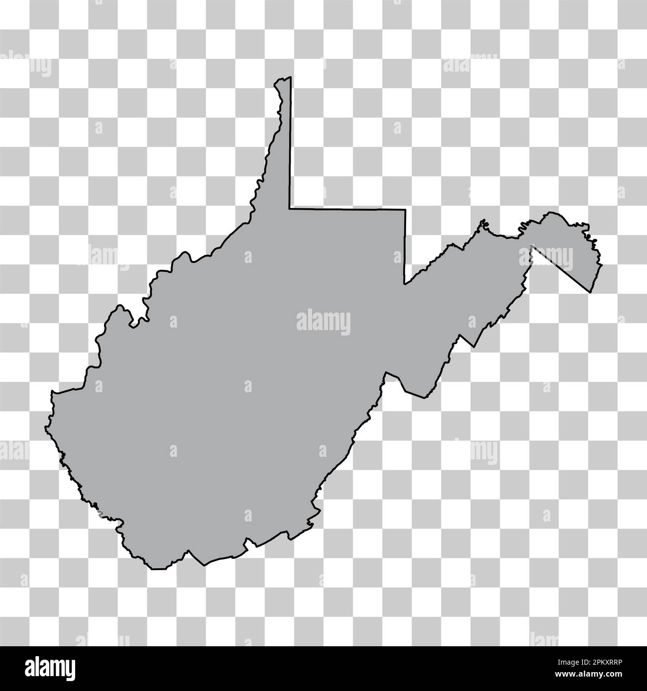 West Virginia map shape, united states of america. Flat concept icon symbol vector illustration
