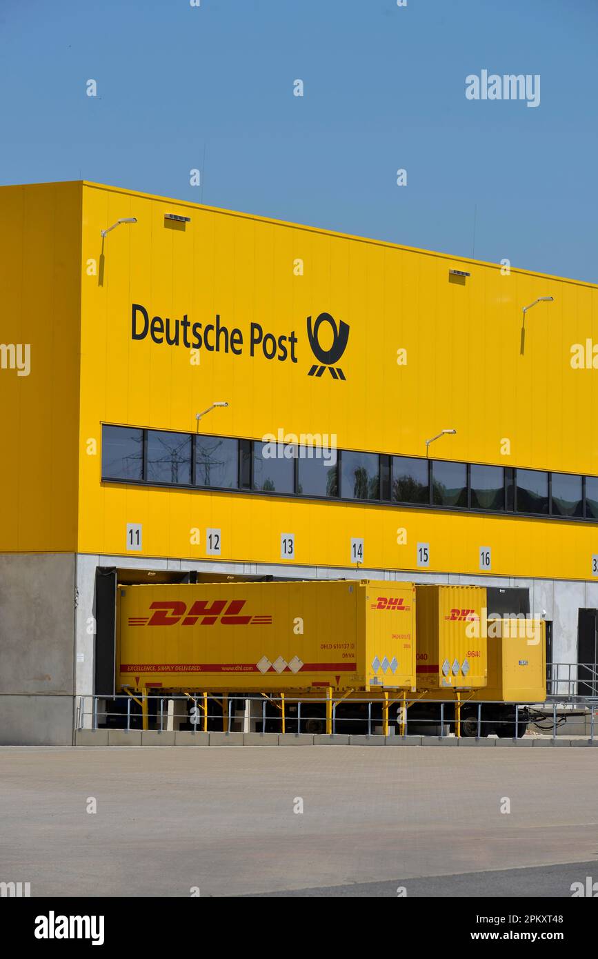 DHL delivery base, Rohrdamm, Siemensstadt, Berlin, Germany Stock Photo